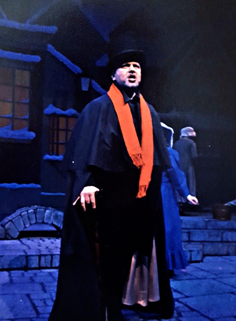 Philip Paul Kelly as "Ebenezer Scrooge" in a scene from " A Christmas Carol."